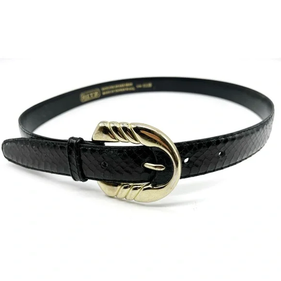 The Ritz, genuine, leather and snake skin belt The Ritz Vintage Accessory Collection Genuine Snake Skin  main image 2